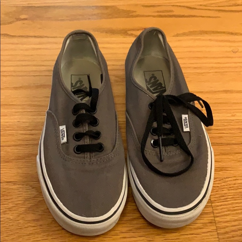 Gray/black Vans
